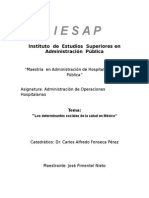 Los Determinantes Sociales de La Salud en Mexico