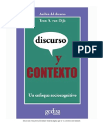 Discurso y Contexto Teun Adrianus Van Dijk