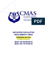 Reglamento Internacional CMAS Natación Con Aletas 2015