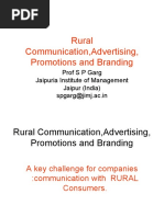 Rural Communication, Advertising, Promotions and Branding