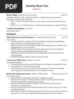 Caroline Tino Resume Website