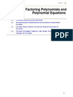 CH 1 - Factoring Polynomials and Polynomial Equations