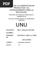 Toma de Decisiones de Una Empresa