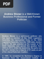 Andrew Stoner Is A Well-Known Business Professional and Former Politician