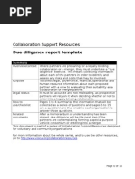 Due Diligence Report Template 