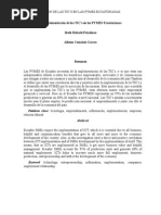 La Implementación de Las TIC's en Las PYMES Ecuatorianas