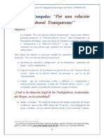 Campaña Por Una Relacion Laboral Transparente Sitraho SP - 1 PDF