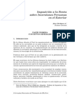 Imposicion A La Renta Sobre Inversiones Peruanas en El Exterior