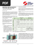 Industrial Lead Acid Batteries: Types and Their Selection