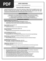 Licensed Counselor Psychotherapist LPC in Raleigh Durham NC Resume John Loranger