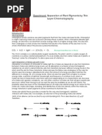 Experiment: Separation of Plant Pigments by Thin Layer Chromatography