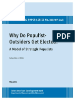 Why Do Populist-Outsiders Get Elected - A Model of Strategic Populists