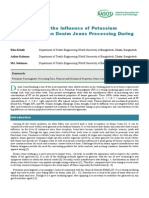 Investigation of The Influence of Potassium Permanganate On Denim Jeans Processing During Acid Wash