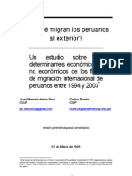 ¿Por Qué Migran Los Peruanos Al Exterior?