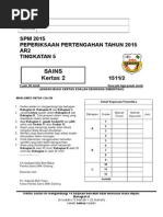 Soalan Kertas 2 PPT 2015 SAINS