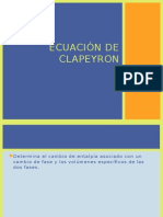 Ecuación de Clapeyron