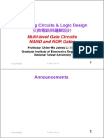 Switching Circuits & Logic Design: Multi-Level Gate Circuits NAND and NOR Gates