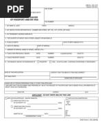 U.S. Customs Form: CBP Form I-193 - Application For Waiver of Passport And/or Visa