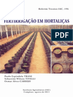 Fertirrigação em Hortaliças - Boletim Iac BT 196 Final