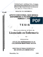 Apoyo Emocional Que Brinda Enfermería A Pacientes Con Hemodiaiisis