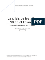 La Crisis de Los Años 90 en El Ecuador