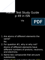 Matter Test Study Guide Key