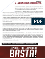 Carta Abierta A La Comunidad Judía Chilena