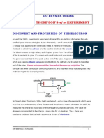 Experiment by JJ Thomson For Specific Charge of Electron635414384905666297