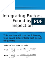 Integrating Factors Found by Inspection