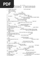 Mixed Tenses 2 Pages Key Included