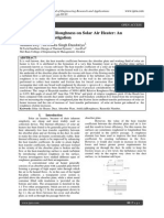 Effect of Artificial Roughness On Solar Air Heater: An Experimental Investigation