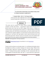 A Study of Teaching Aptitude of B.ed Pupil Teachers in Relation To Their Teaching Competency