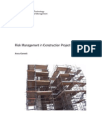 Risk Management in Construction Project Networks