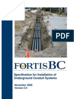 Specification For Installation of Underground Conduit Systems