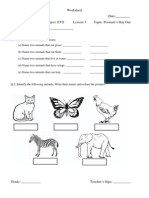 Worksheet K.V. - Date: - Class: - Subject: EVS Lesson: 1 Topic: Poonam's Day Out Name of The Student