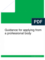 Guidance For Applying From A Professional Body