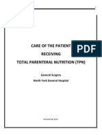 Care of The Patient Receiving Total Parenteral Nutrition (TPN)