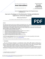 Innovative Techniques in Non-Destructive Testing and Industrial Applications On Pressure Equipment