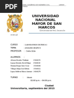 Laboratorio Física General Informe 02 UNMSM