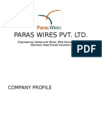 Paras Wires Pvt. LTD.: Engineering Cables and Wires, Wire Harnessing and Stainless Steel Braids Solutions