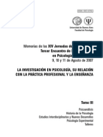 XIV Jornadas de Investigación en Psicología Tomo III