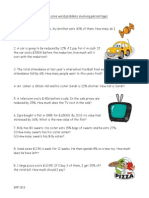 Percentages Word Problems