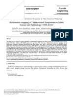 Bibliometric Mapping of "International Symposium On Safety Science and Technology (1998-2012) "