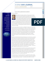 Speaking Up About Judicial Misconduct: California Bar Journal - Janice M. Brickley Legal Advisor to Commissioners at the California Commission on Judicial Performance CJP Director Victoria B. Henley Chief Counsel - California Supreme Court Chief Justice Tani Cantil-Sakauye - Justice Goodwin Liu - Justice Leondra Kruger - Justice Mariano-Florentino Cuellar - Justice Ming Chin - Justice Kathryn Werdegar - Justice Carol Corrigan Supreme Court - Judicial Council of California