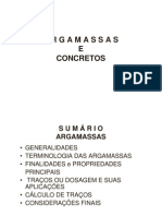 ARGAMASSAS e CONCRETOS