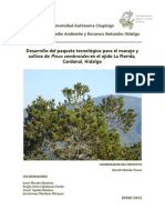 DESARROLLO DEL PAQUETE TECNOLÓGICO PARA EL MANEJO Y CULTIVO DE Pinus Cembroides EN EL EJIDO LA FLORIDA, CARDONAL, HIDALGO (12-Jun-15) PDF