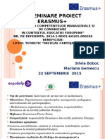 Diseminare Proiect Erasmus+