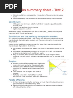 Economics Summary Sheet Part 2