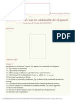 Investments and Risks For Sustainable Development - Curs ASE