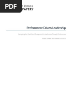 Performance Driven Leadership